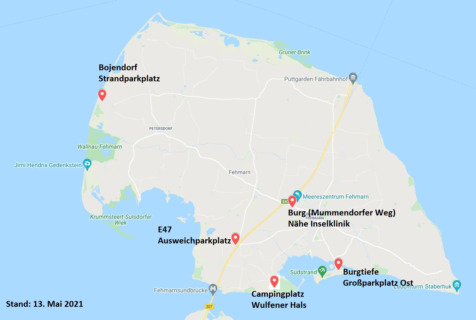 Corona Teststationen auf Fehmarn